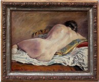 Antique painting "Reclining Nude"