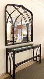 Antique console with a mirror