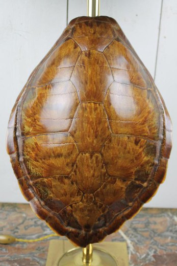 Antique tortoise shell lamp