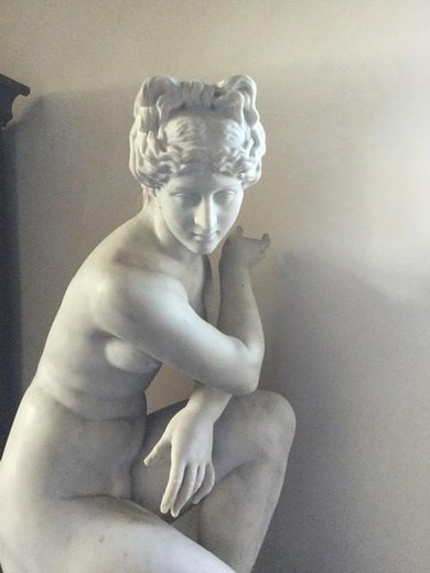 Antique sculpture Venus after bathing