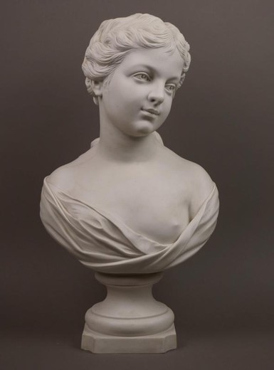 Antique sculpture of a young lady