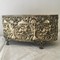 Antique hunting brass planter