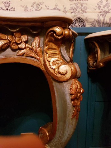 Pair antique Louis XV console tables