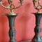 Pair antique decorative corn candleholders