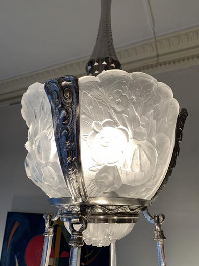 Rare antique art-deco chandelier