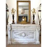 Antique rare white carrara altar