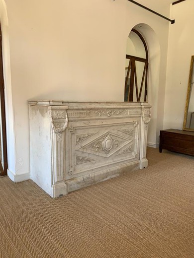 Antique rare white carrara altar