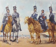 Antique painting "Don Cossacks"