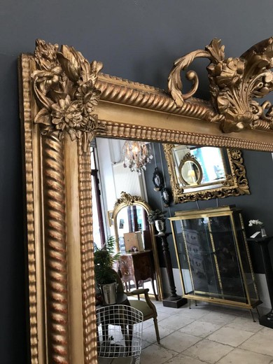 Большое антикварное зеркало Наполеон III