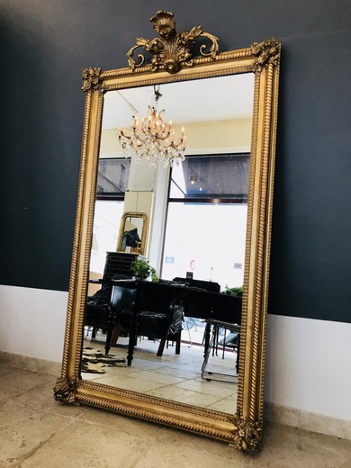 Большое антикварное зеркало Наполеон III