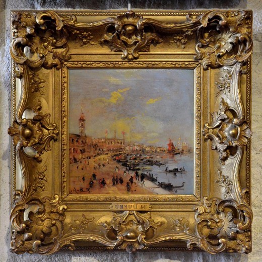 антикварная картина французского художника 19 век