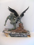 Antique sculpture "Battle with the Eagle"