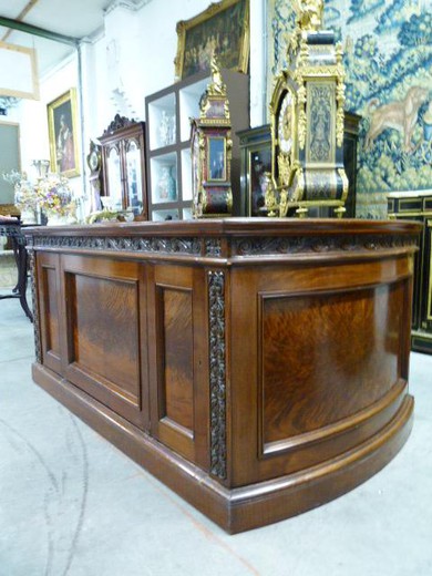 старинный письменный стол из кубинского красного дерева в американском стиле купить в Москве