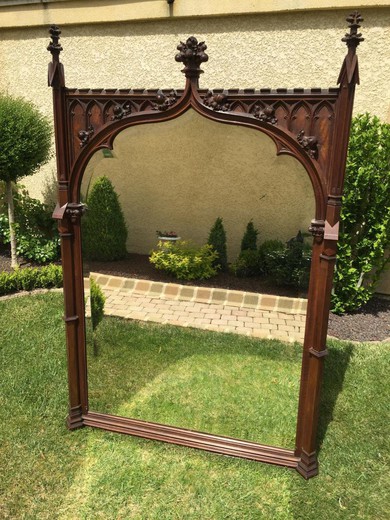 antique mirrors, antique furniture, gothic, gothic style, gothic mirror gothic furniture, antique furniture, antique furniture, antique mirror, walnut furniture, the frame is made of walnut