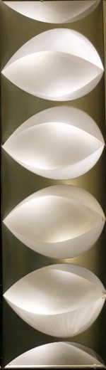 Vintage wall lights in the style of Mid-Sentury modern. Made of aluminum. France, 1960's.