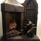Antique sculpture-lamp "Napoleon by the fireplace."