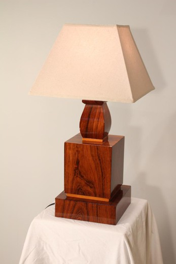antique table lamp, rosewood desk lamp, art deco lamp, antique light, antique light shop, antique art deco gallery, rosewood, interior, decor