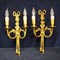 Pair of bronze wall sconces