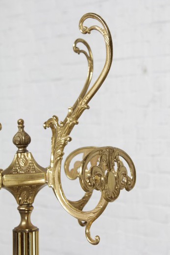 винтажная вешалка в стиле Людовика XV из золоченой бронзы купить в Москве
