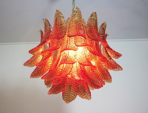 vintage chandelier, Murano glass, murano, antique chandelier, antique light, antiques shop, design, interior, fiery chandelier, Murano glass chandelier, Italian chandelier, vintage