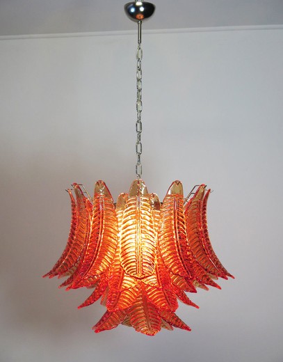 vintage chandelier, Murano glass, murano, antique chandelier, antique light, antiques shop, design, interior, fiery chandelier, Murano glass chandelier, Italian chandelier, vintage