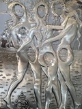 Antique bas relief Three Graces by Salvatore Dali