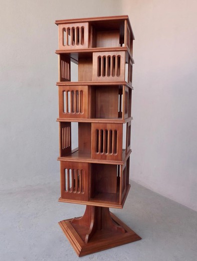 antique library bookcase