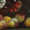 Still Life Of Flowers And Peaches