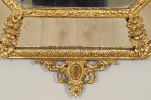 Antique gilt bronze mirror