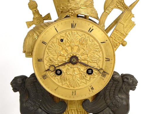 Antique pendulum clock war trophies