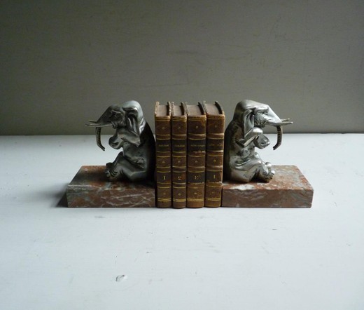 Антикварные держатели для книг «Слоны»
