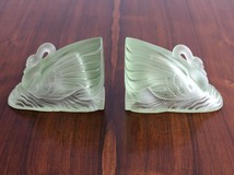 Antique bookends swans