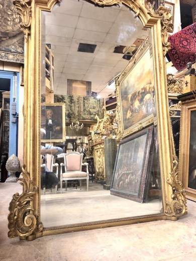 Antique fireplace Napoleon III mirror
