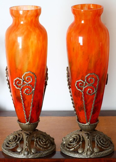 Pair antique Art-Deco vases
