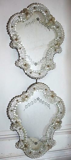pair antique venetian mirrors