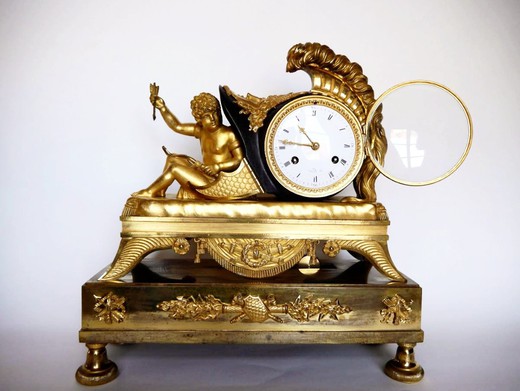 Rare antique Empire clock Eros