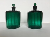 Pair of antique bottles for perfumery