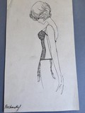 Vintage sketch of underwear