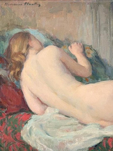 Antique painting of a naked woman