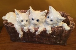 Antique cachepot with kittens