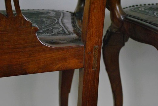 Antique pair Portugal armchairs