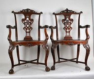 Antique pair Portugal armchairs