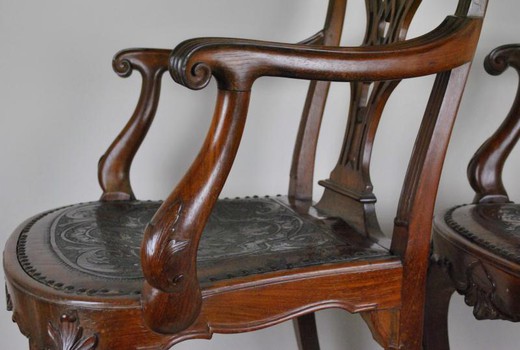 Antique pair Portugal armchairs
