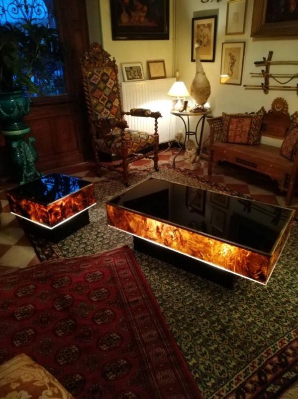 Винтажные парные кофейный столики