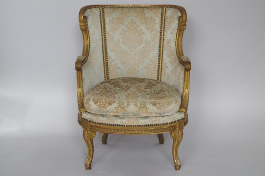старинное кресло из золоченого дерева людовик 16