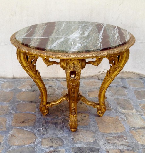 старинный стол с мраморной столешницей из золоченой бронзы наполеон 3