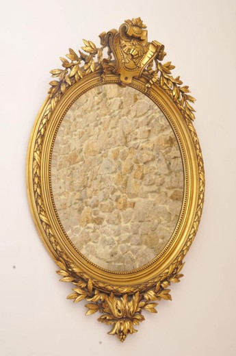 антикварное зеркало золоченое дерево людовик 15