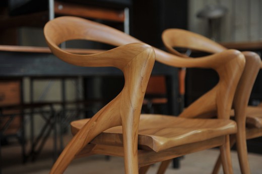 кресла в стиле mid-century modern, парные кресла, антикварные кресла, антикварная мебель, винтажные кресла, необычные кресла, оригинальные кресла, деревянные кресла