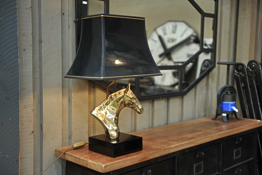 лампа лошадь, антикварная лампа, старинная лампа, настольная лампа в виде лошади, оригинальная лампа