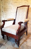 Antique restauration epoch armchair